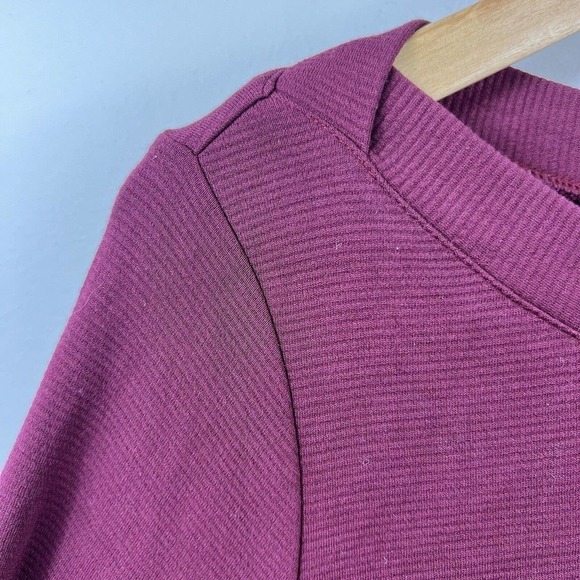 J.JILL, Wearever Collection Marooon Long Sleeve Jersey Knit Dress Sz MP - Picture 3 of 10